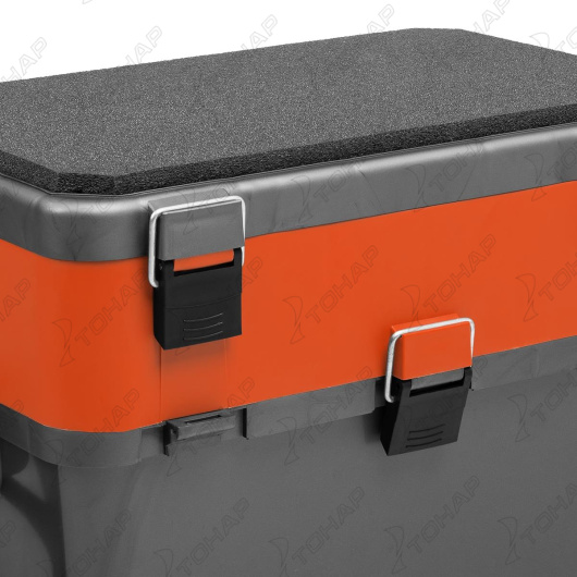 Ящик рыболовный зимний серый/оранжевый (HS-IB-19-GO) Helios