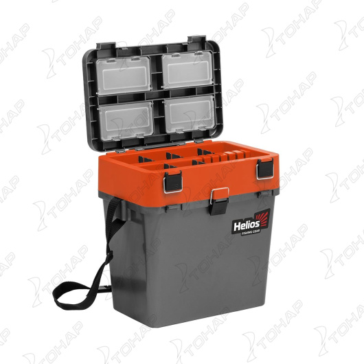 Ящик рыболовный зимний серый/оранжевый (HS-IB-19-GO) Helios