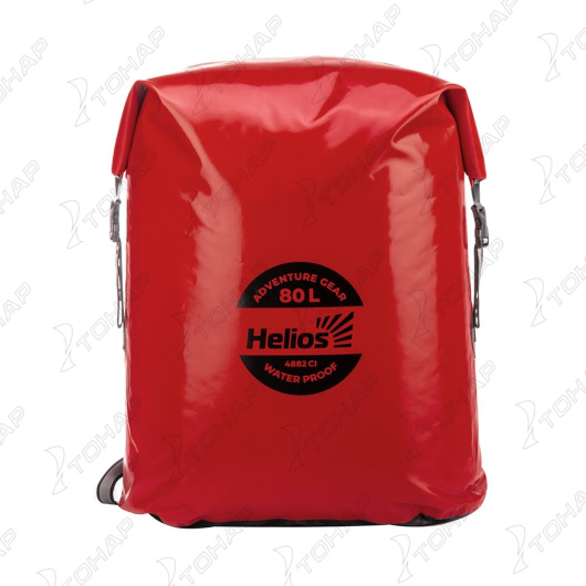 Герморюкзак 80 л (ПВХ, красный/черный) (HS-GR-80-RB) Helios