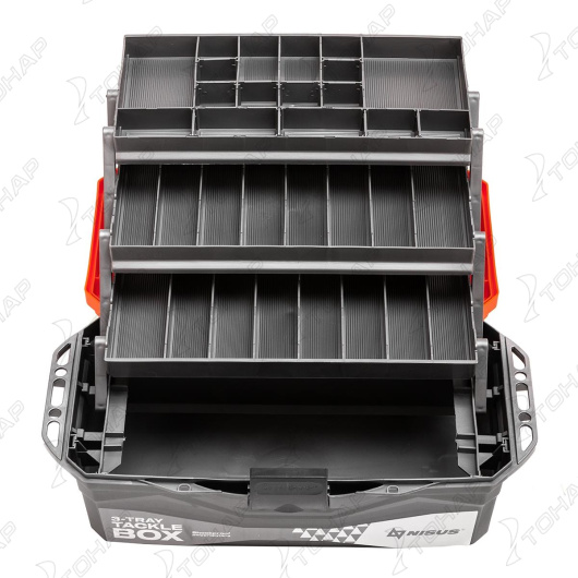 Ящик для снастей Tackle Box трехполочный оранжевый (N-TB-3-O) NISUS