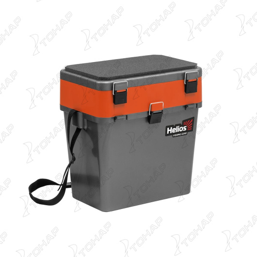 Ящик рыболовный зимний серый/оранжевый (HS-IB-19-GO) Helios
