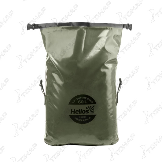 Герморюкзак 60 л (ПВХ, хаки/черный) (HS-GR-60-HB) Helios